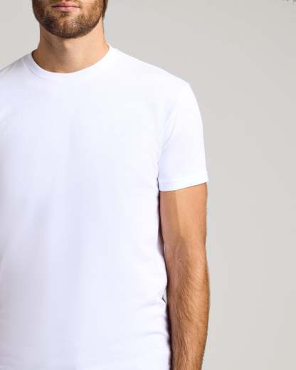 All White Short Sleeve Crew Neck 12-Pack-VibeCloset