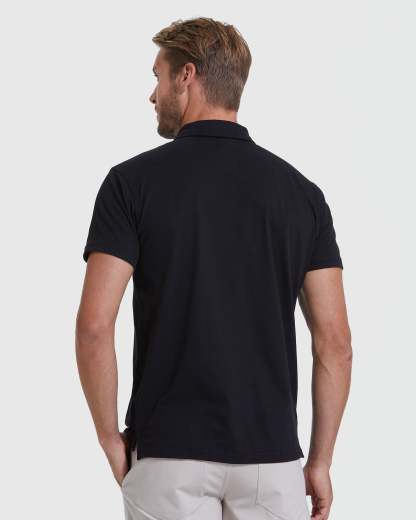 All Black Short Sleeve Polo 3-Pack-VibeCloset