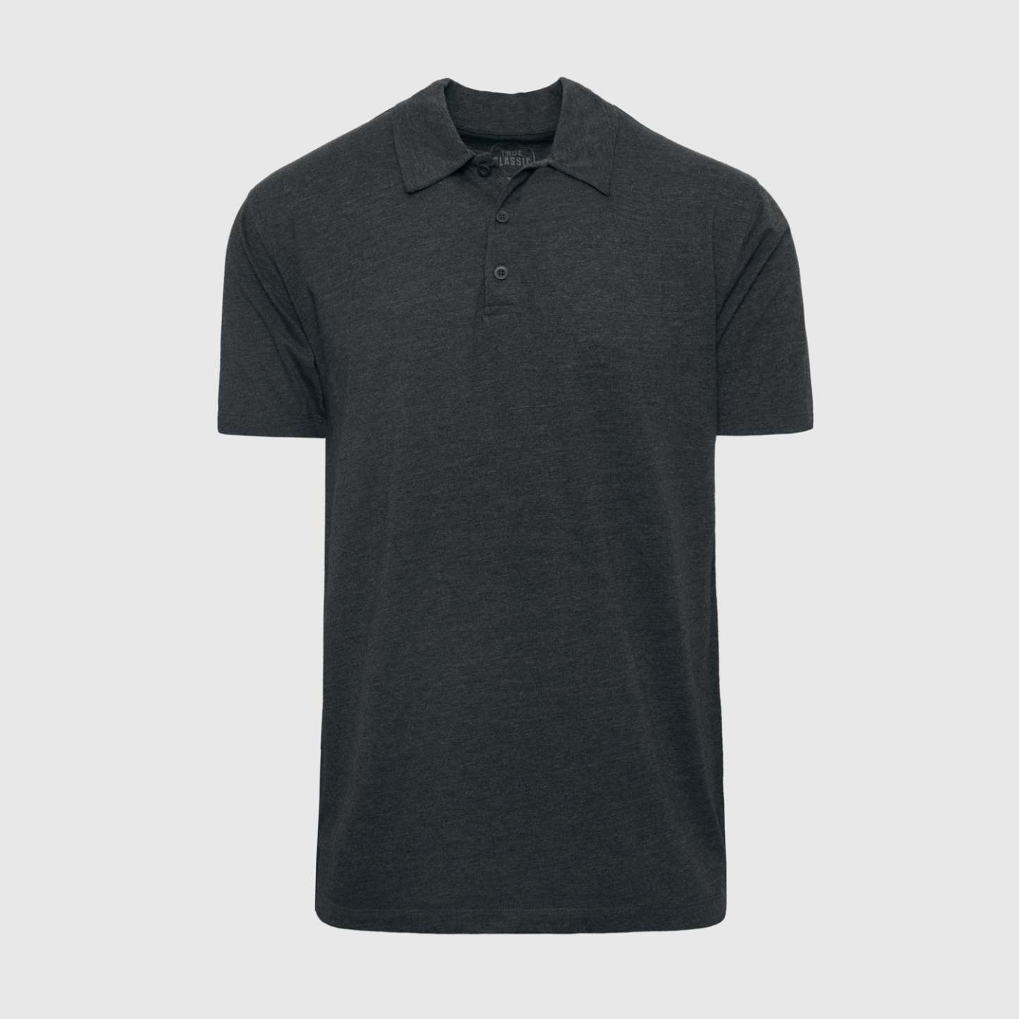 Charcoal Heather Gray Short Sleeve Polo-VibeCloset