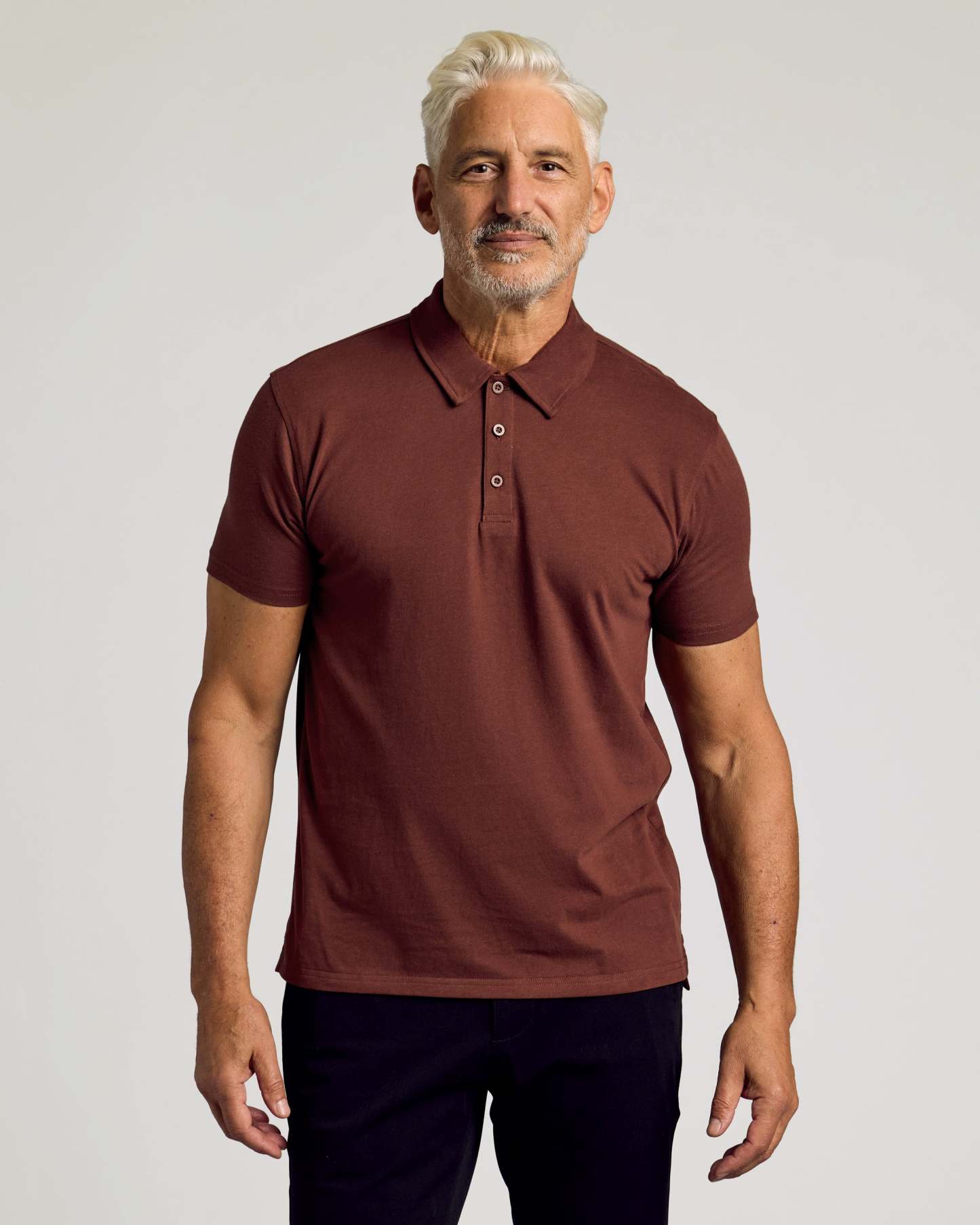 Dark Chocolate Short Sleeve Polo-VibeCloset