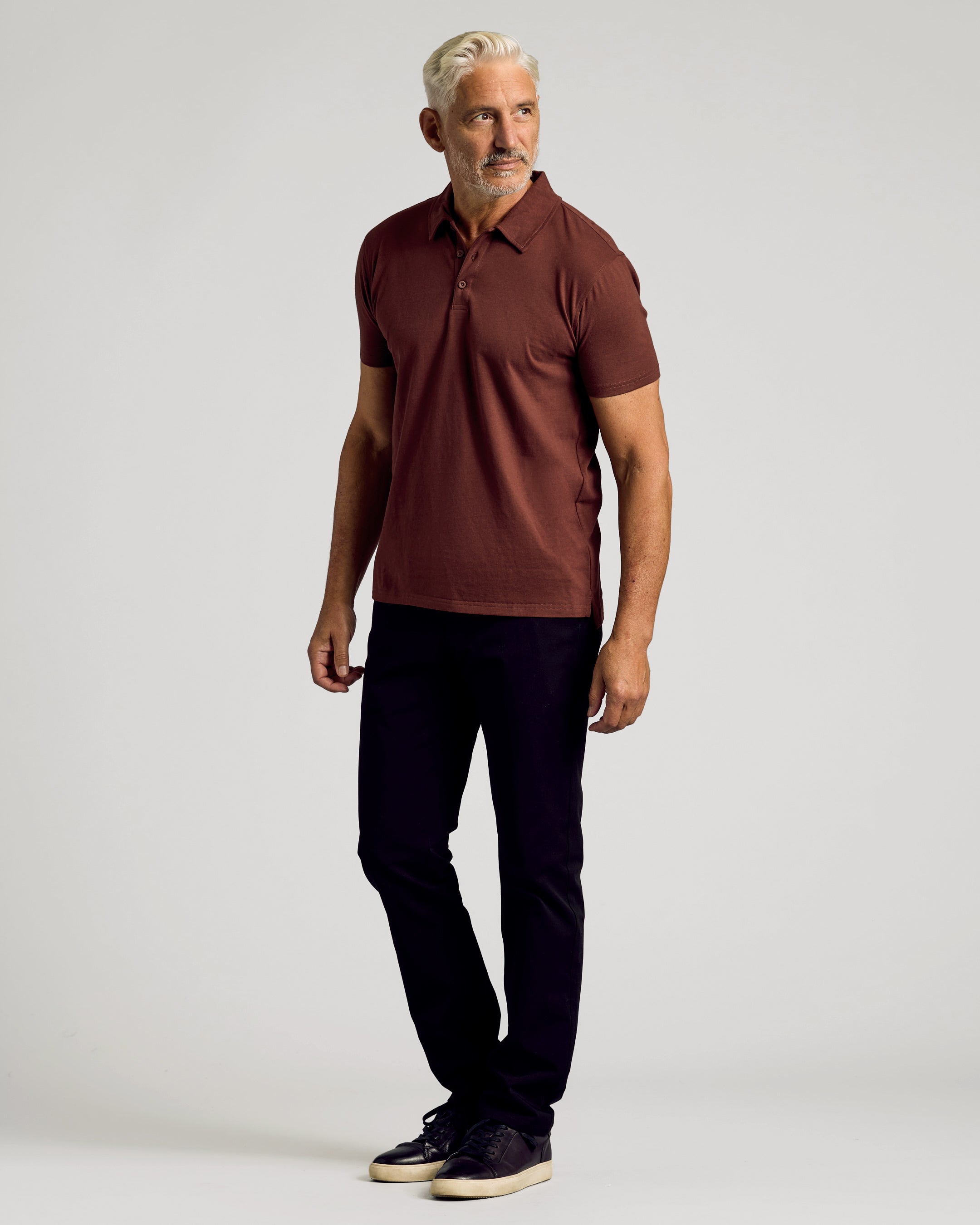 Dark Chocolate Short Sleeve Polo-VibeCloset