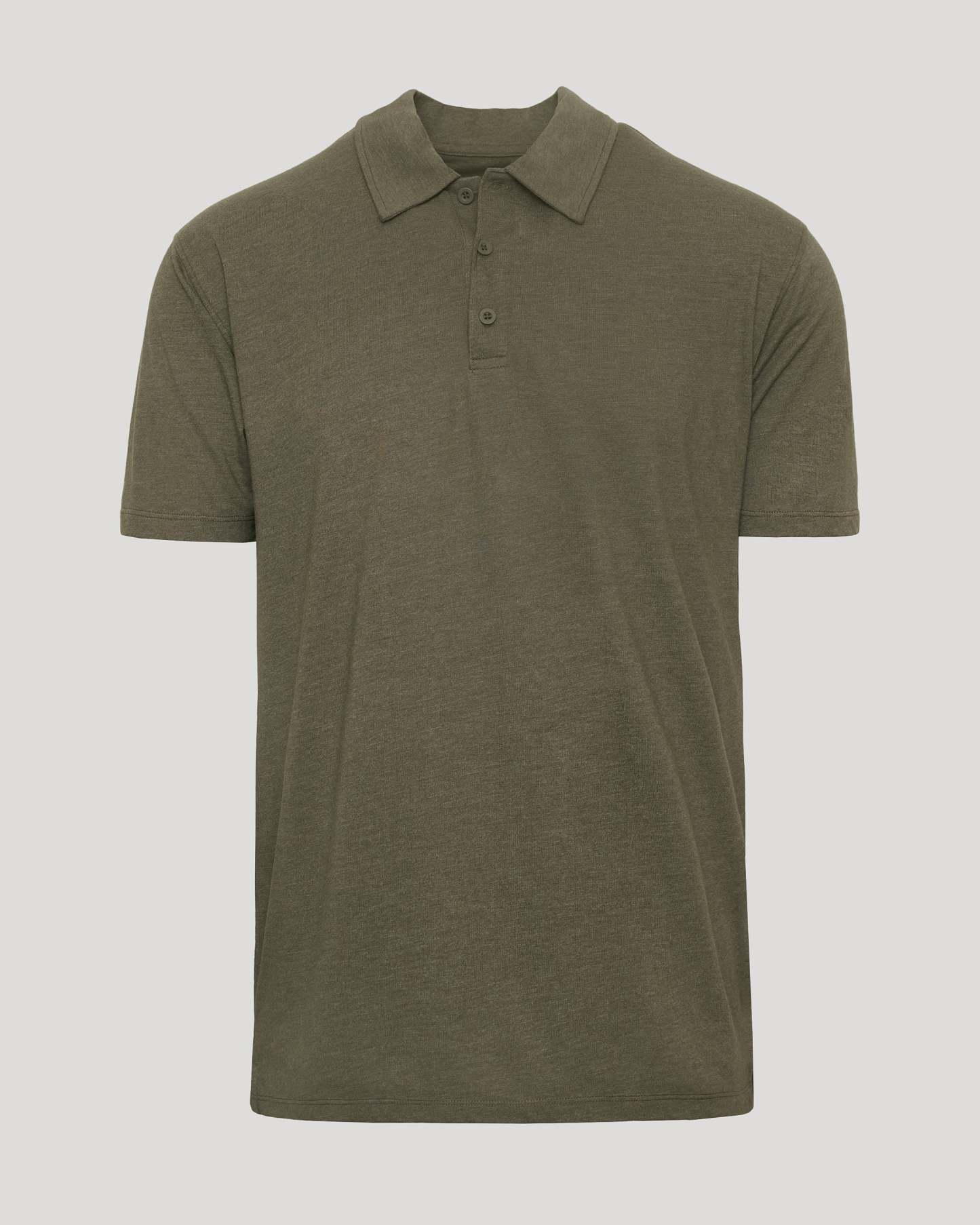 Heather Military Green Short Sleeve polo-VibeCloset