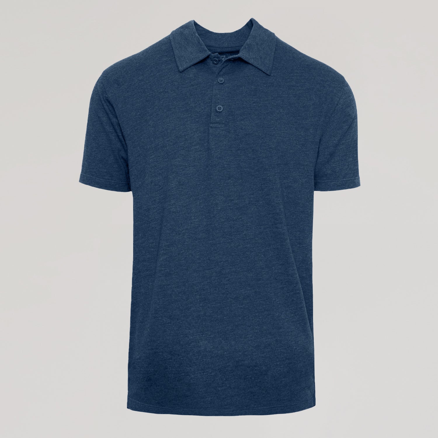 Heather Navy Short Sleeve Polo-VibeCloset