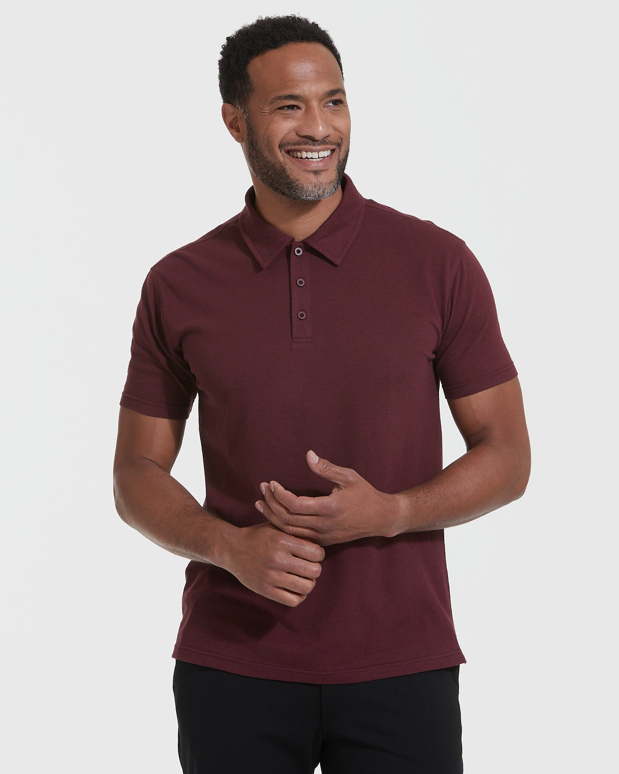 Mahogany Short Sleeve Polo-VibeCloset