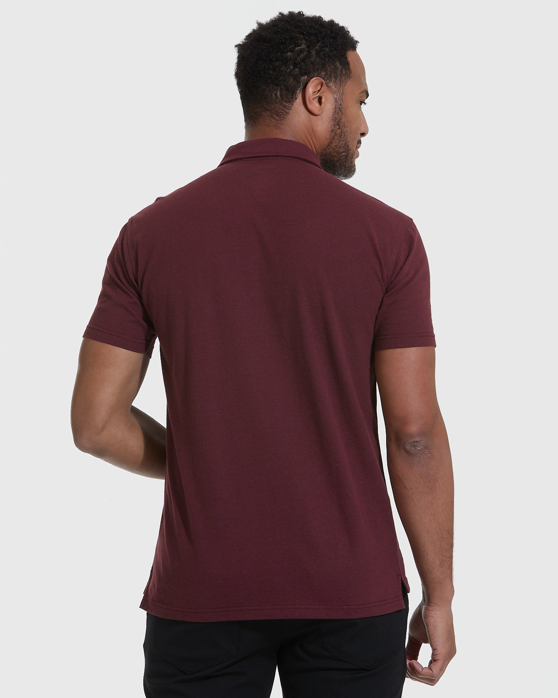 Mahogany Short Sleeve Polo-VibeCloset