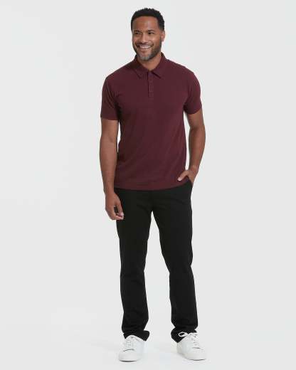 Mahogany Short Sleeve Polo-VibeCloset