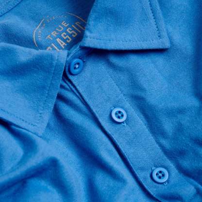 Periwinkle Blue Short Sleeve Polo-VibeCloset