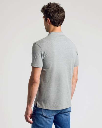 Heather Gray Short Sleeve Polo-VibeCloset