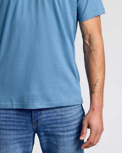 Indigo Short Sleeve Polo-VibeCloset