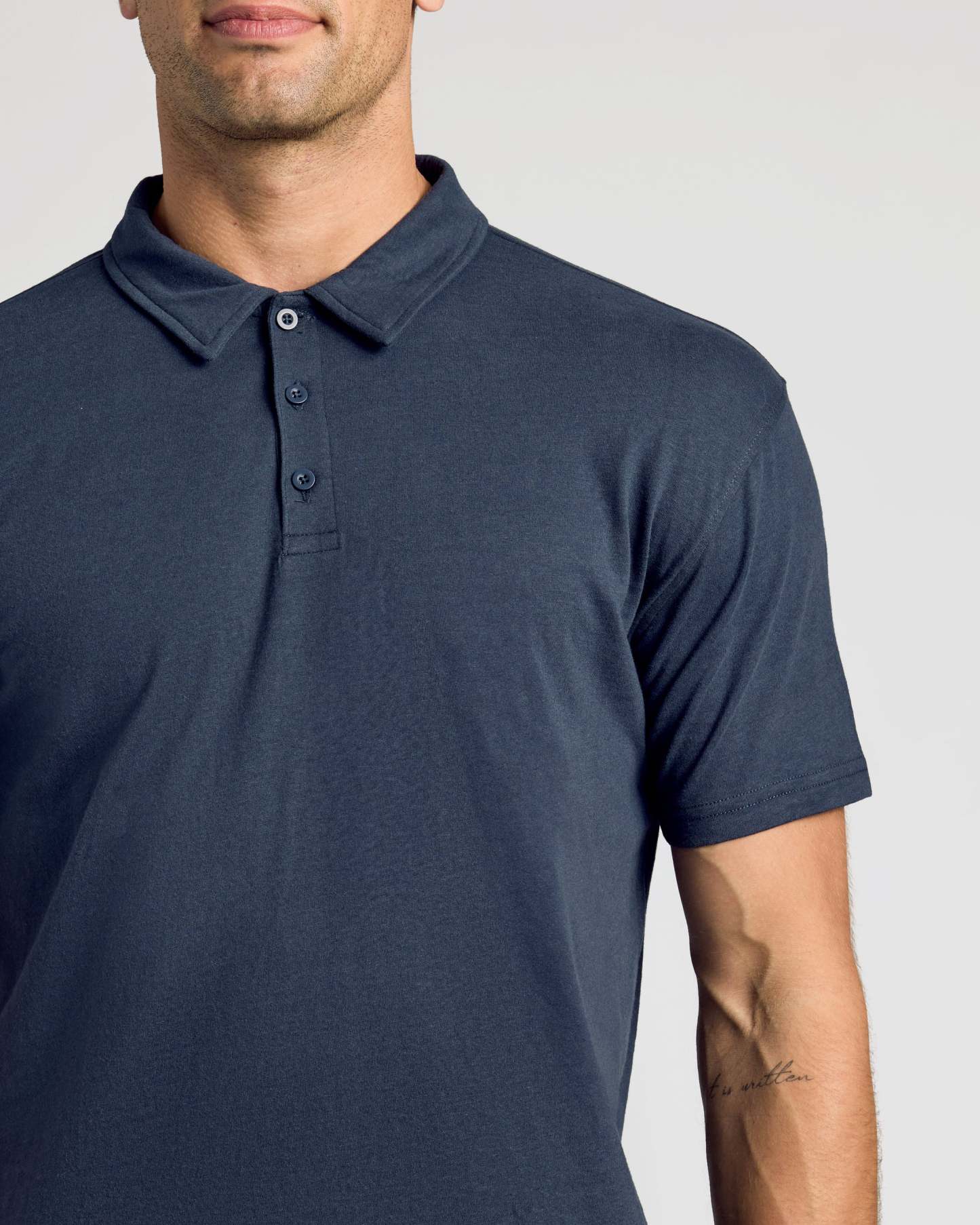 Navy Short Sleeve Polo-VibeCloset