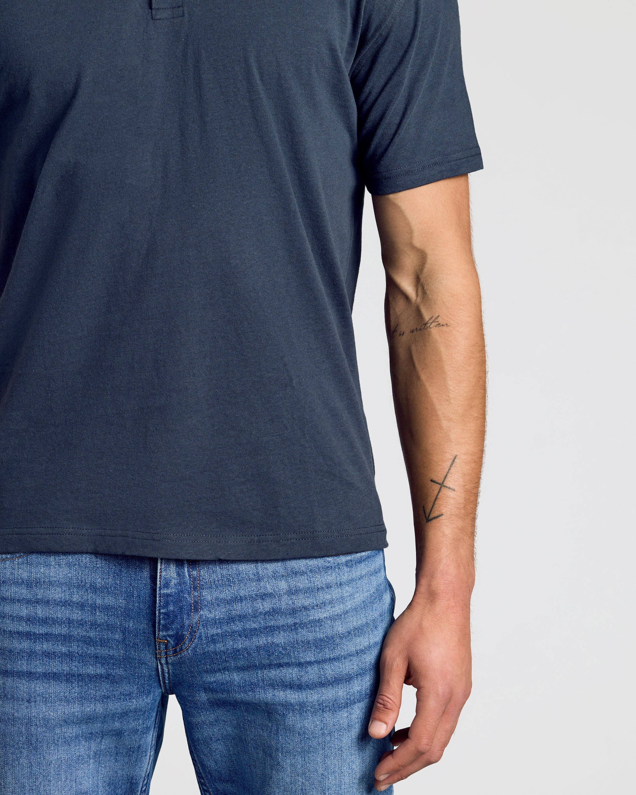 Navy Short Sleeve Polo-VibeCloset