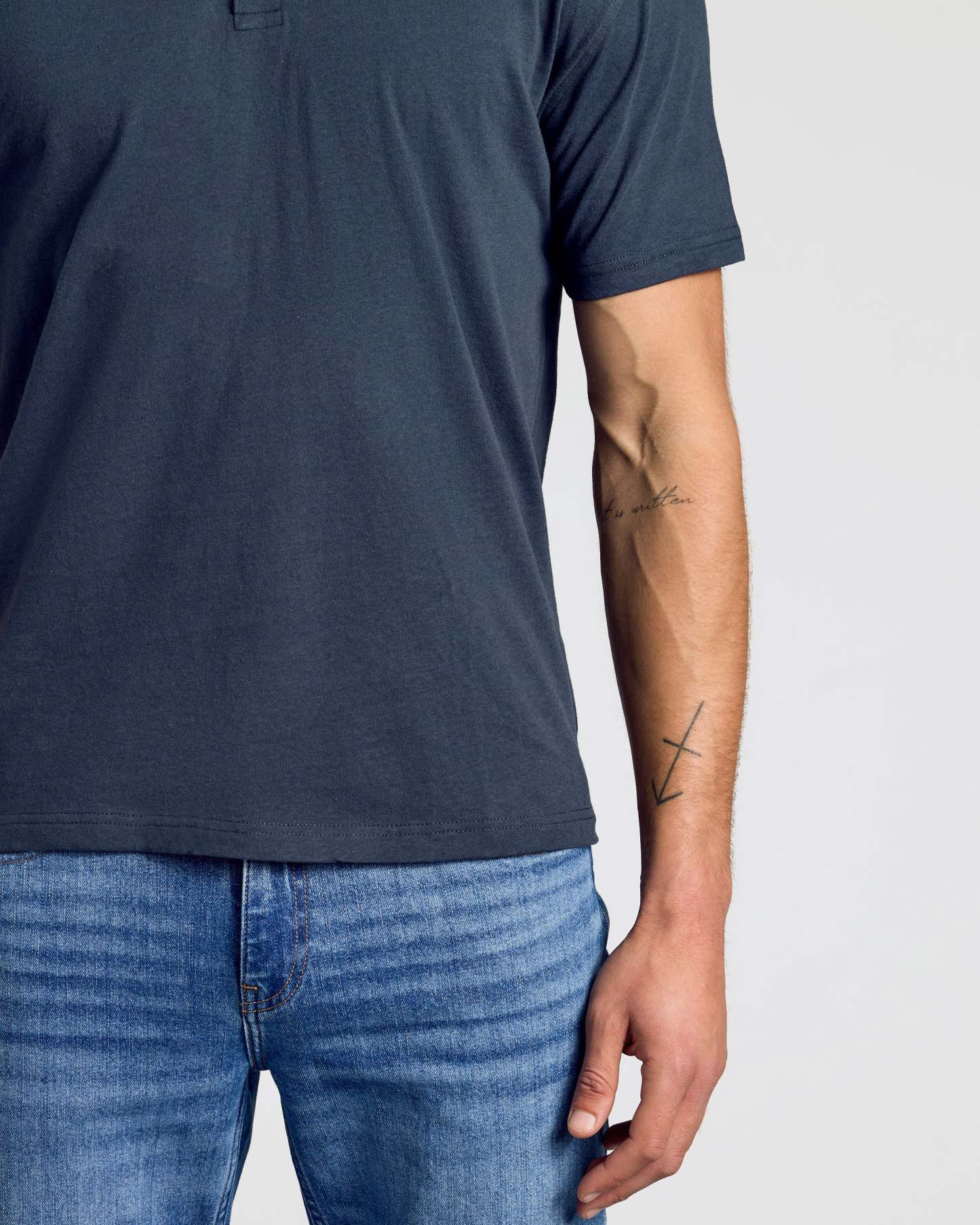 Navy Short Sleeve Polo-VibeCloset