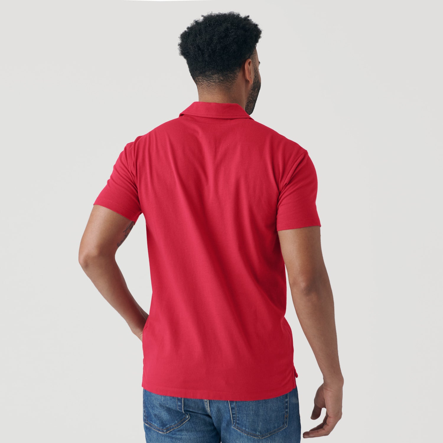 Raspberry Short Sleeve Polo-VibeCloset