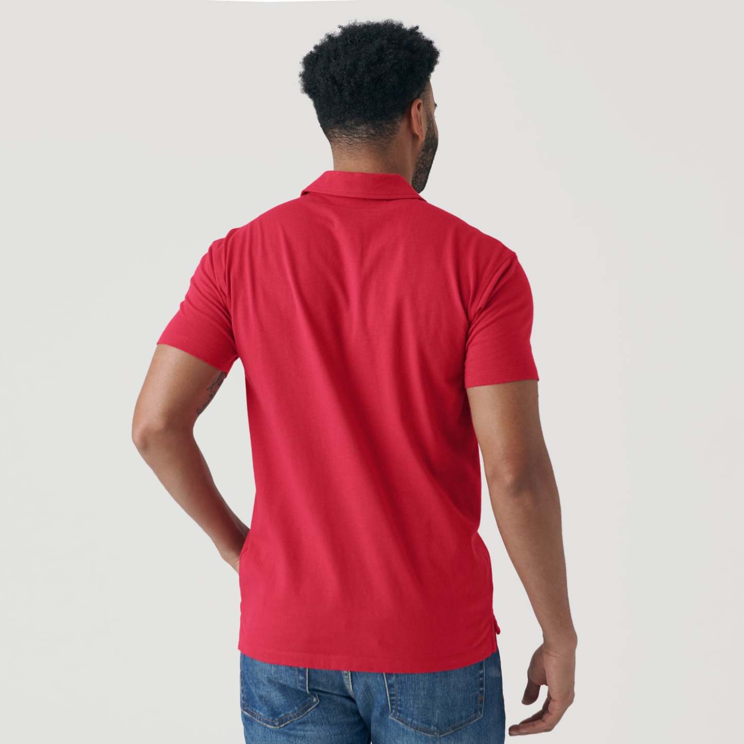 Raspberry Short Sleeve Polo-VibeCloset