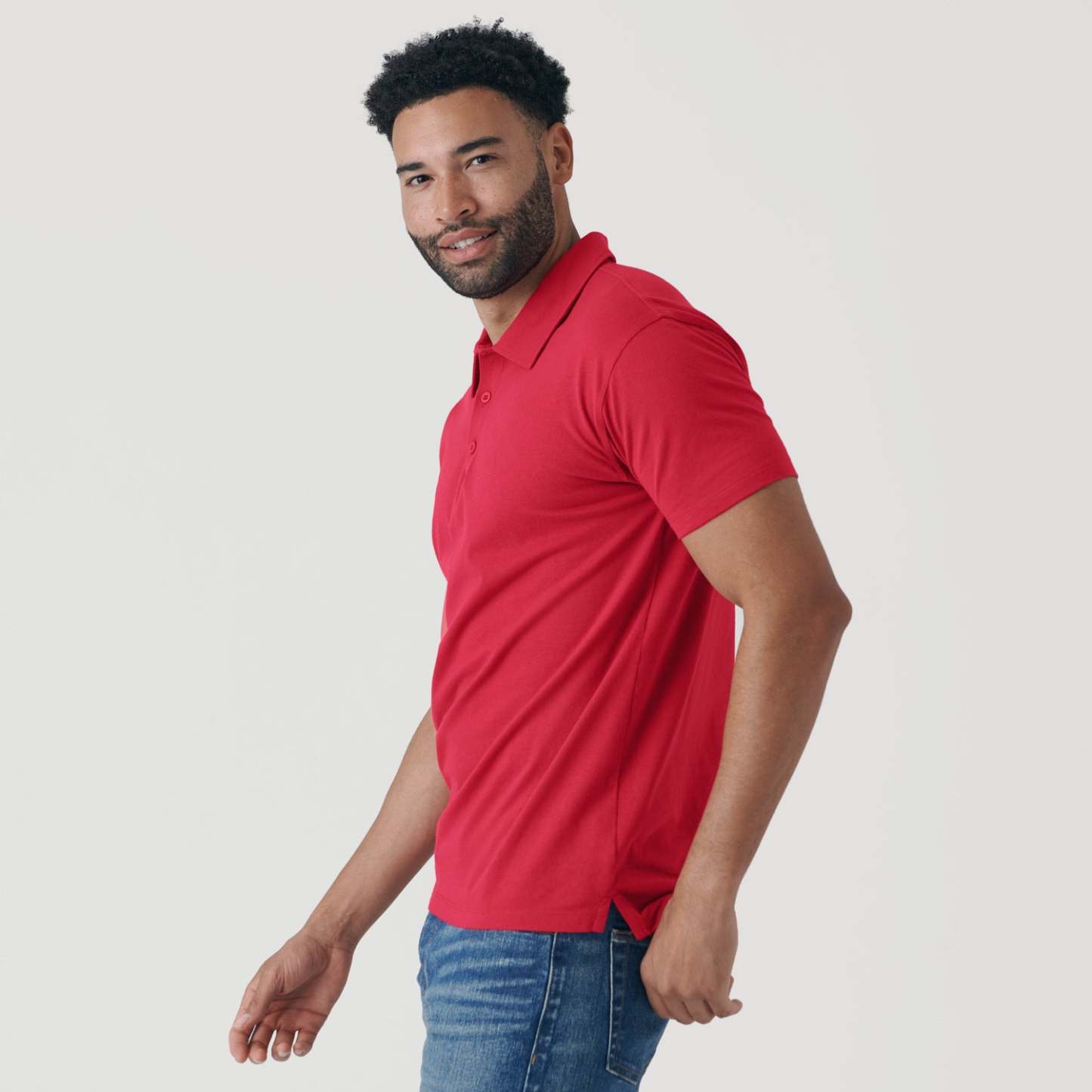 Raspberry Short Sleeve Polo-VibeCloset
