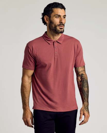 Rustic Apple Short Sleeve Polo-VibeCloset
