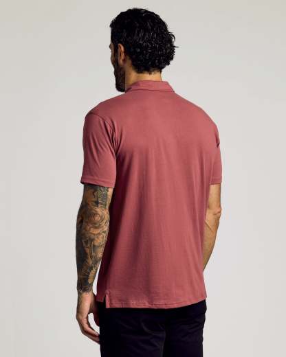 Rustic Apple Short Sleeve Polo-VibeCloset