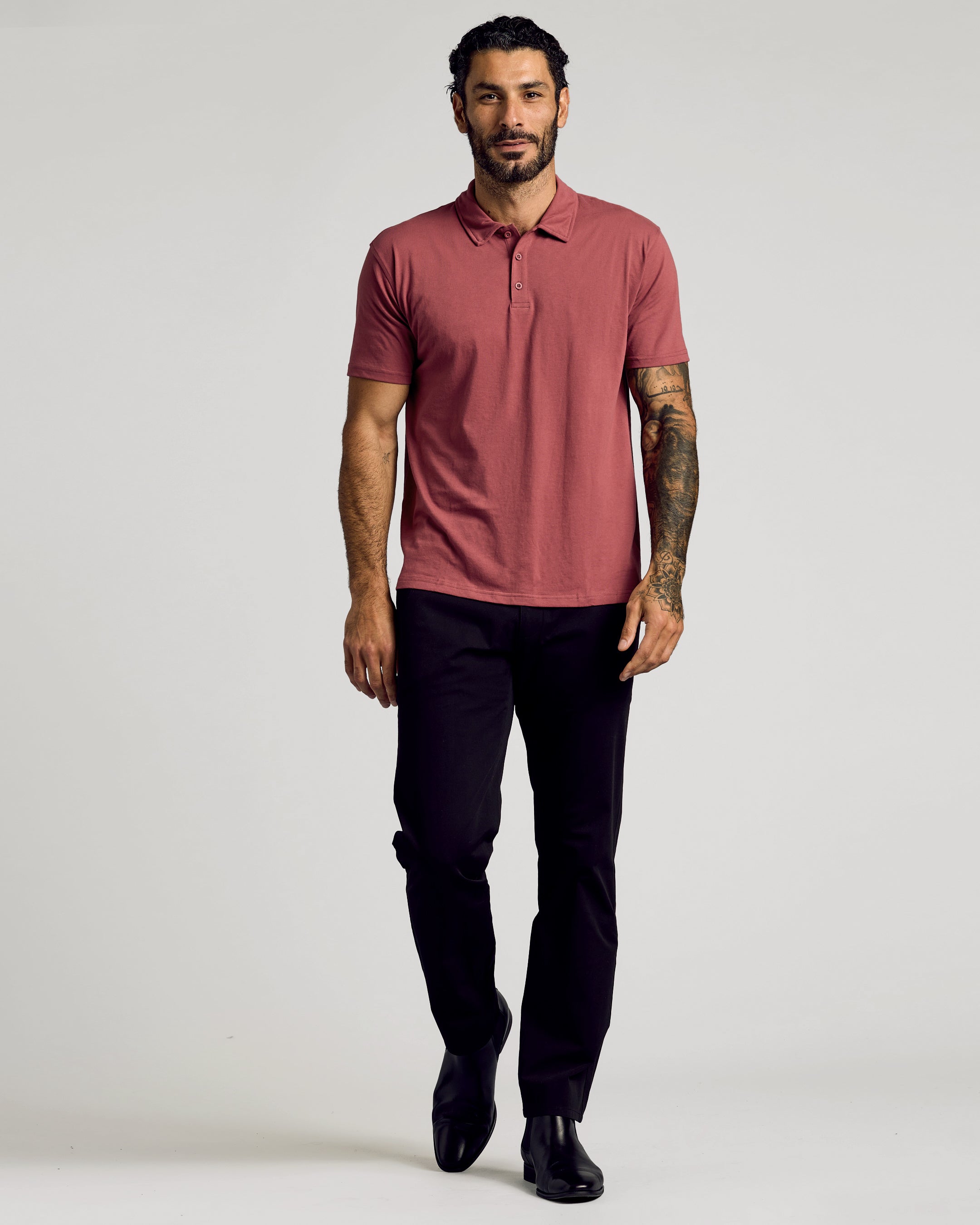 Rustic Apple Short Sleeve Polo-VibeCloset