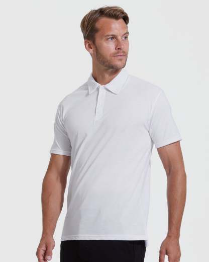 All White Short Sleeve Polo 3-Pack-VibeCloset