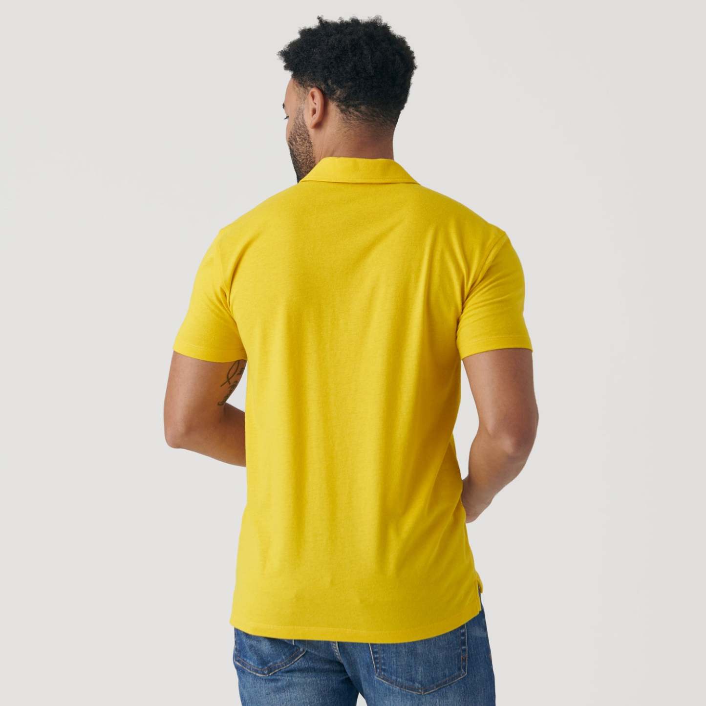 Yellow Short Sleeve Polo-VibeCloset