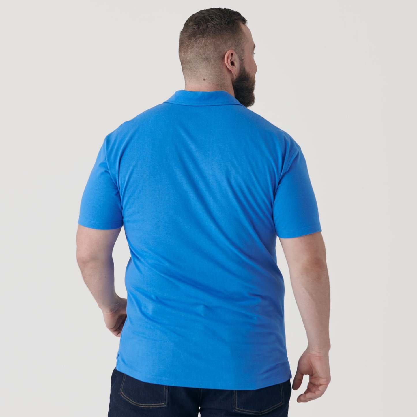 Periwinkle Blue Short Sleeve Polo-VibeCloset