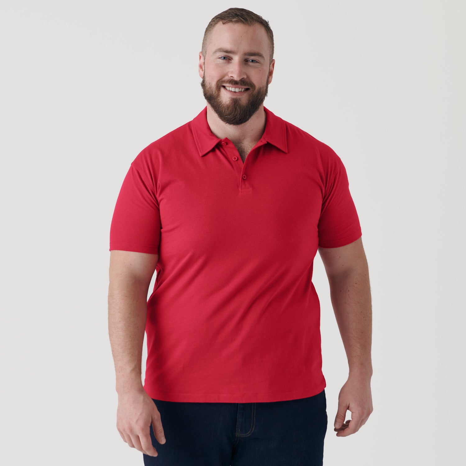 Raspberry Short Sleeve Polo-VibeCloset