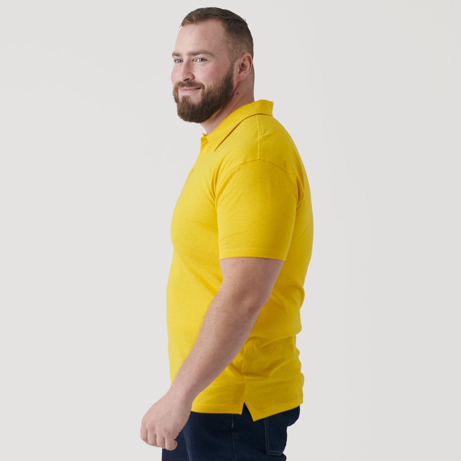 Yellow Short Sleeve Polo-VibeCloset