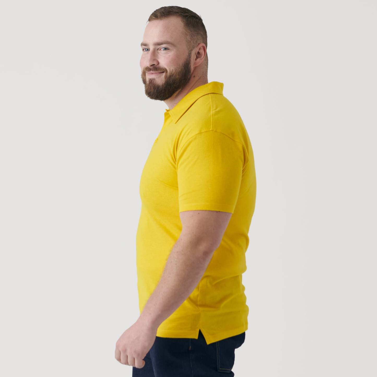 Yellow Short Sleeve Polo-VibeCloset