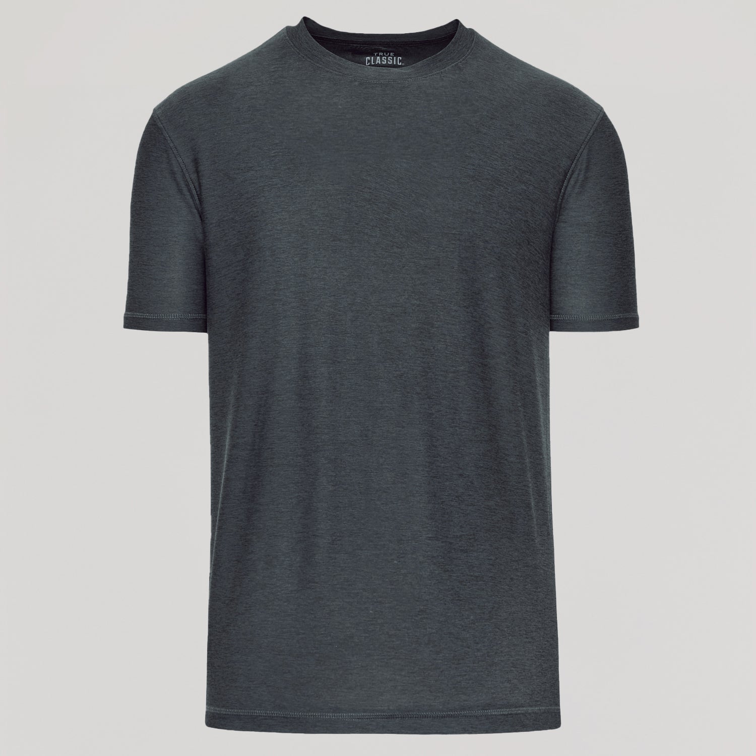 Charcoal Heather Gray Active Crew Neck Tee-VibeCloset