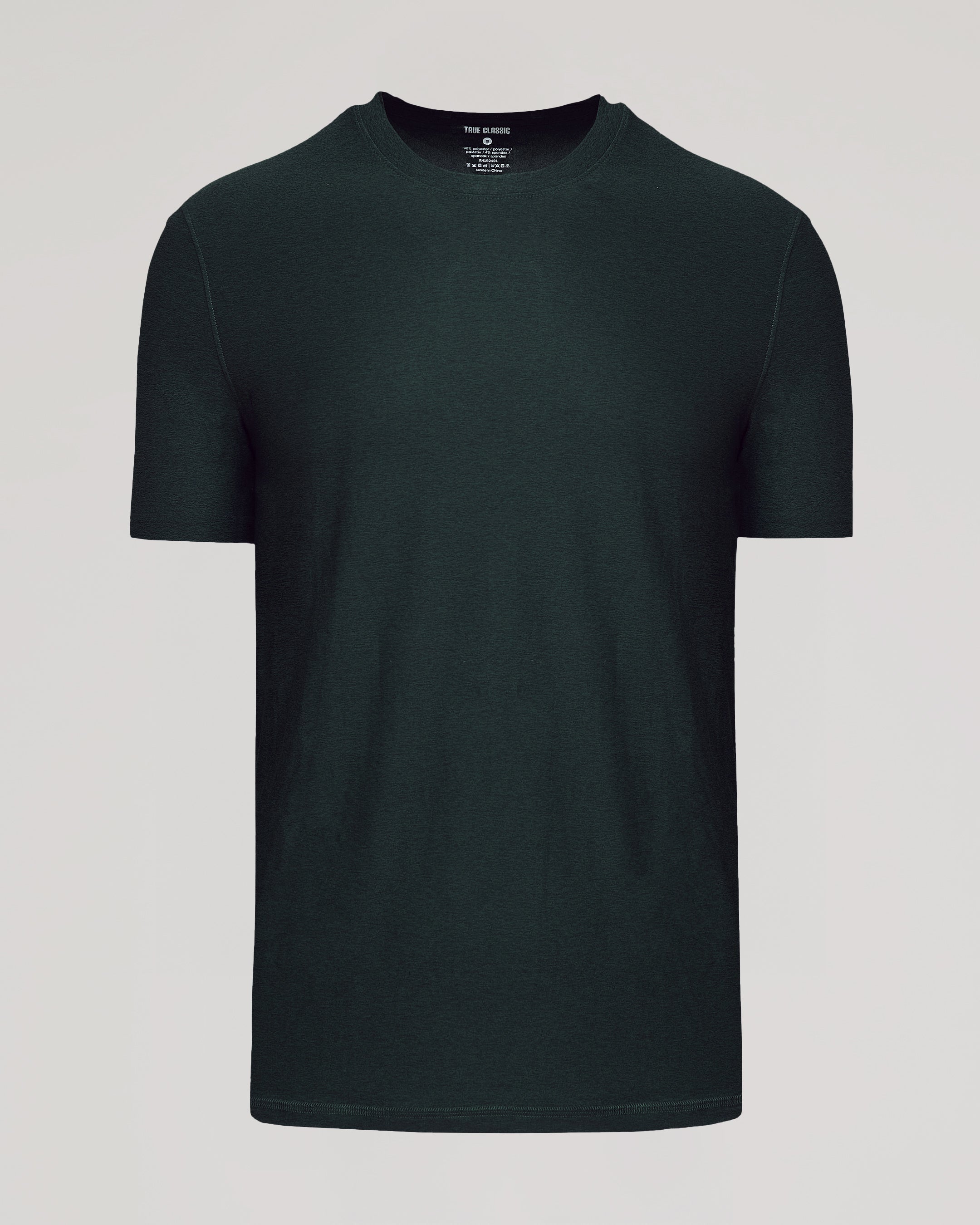 Dark Heather Forest Active Crew Neck Tee-VibeCloset