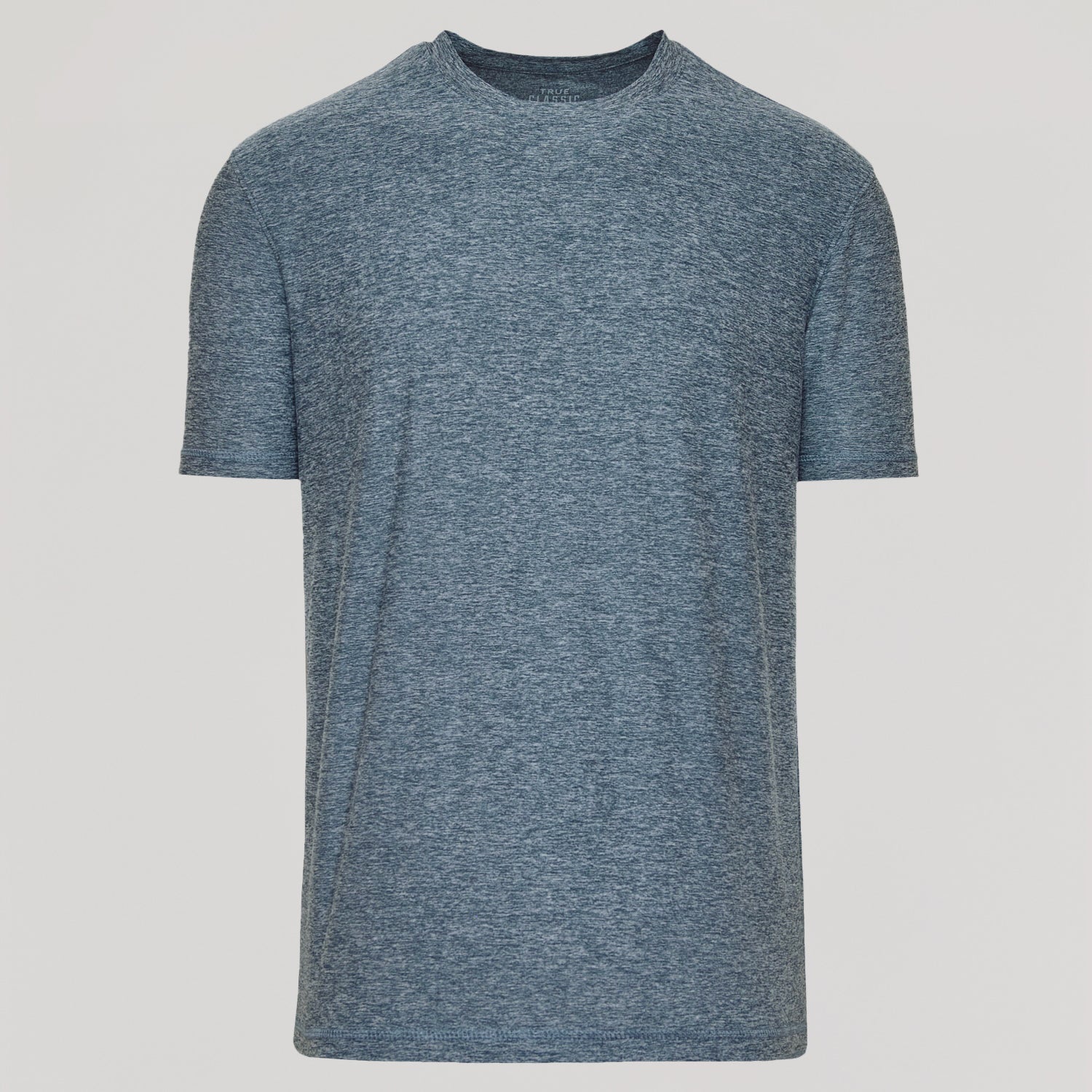 Heather Navy Active Crew Neck Tee-VibeCloset