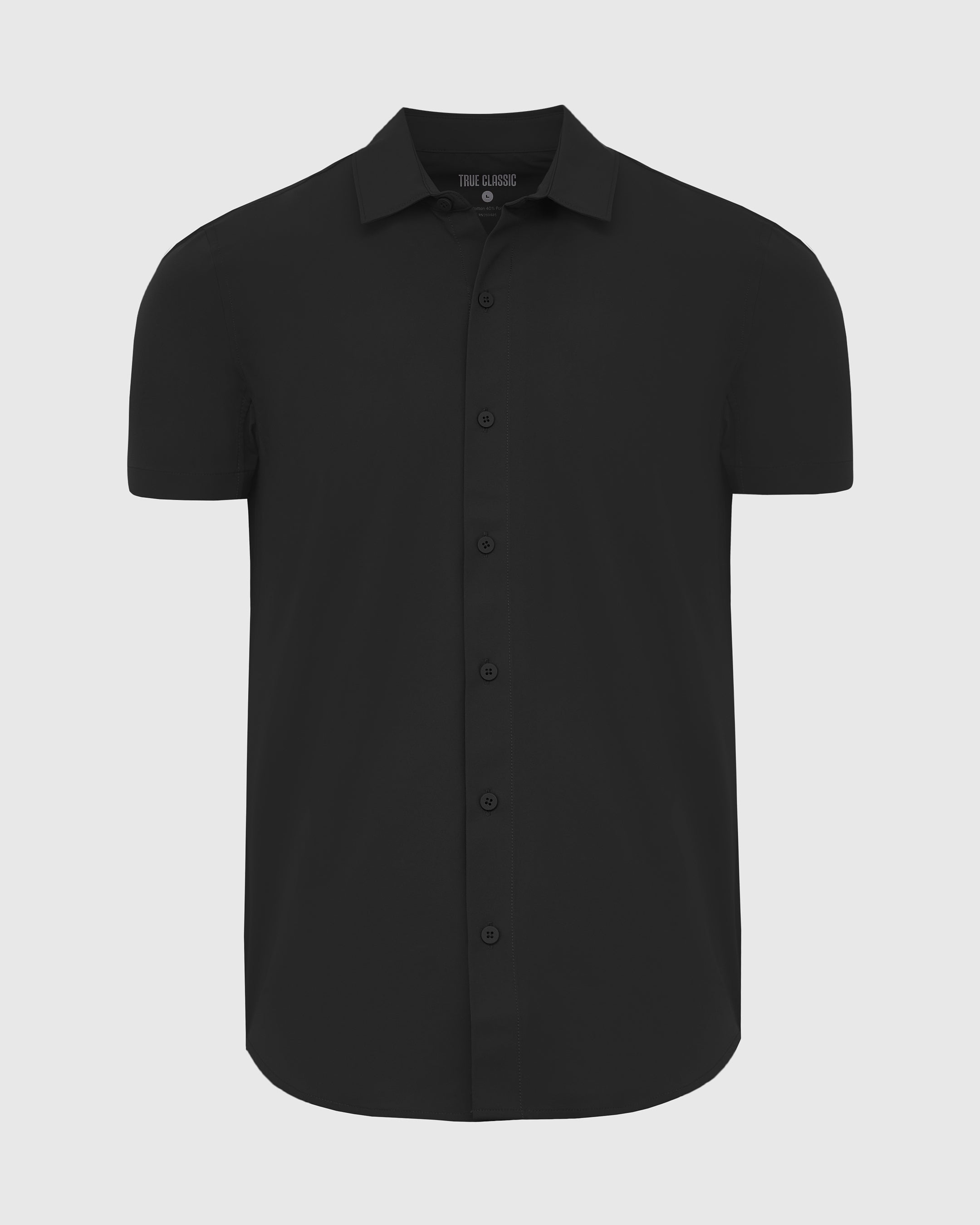 Black Commuter Short Sleeve Shirt-VibeCloset