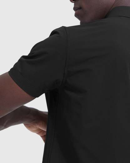 Black Commuter Short Sleeve Shirt-VibeCloset