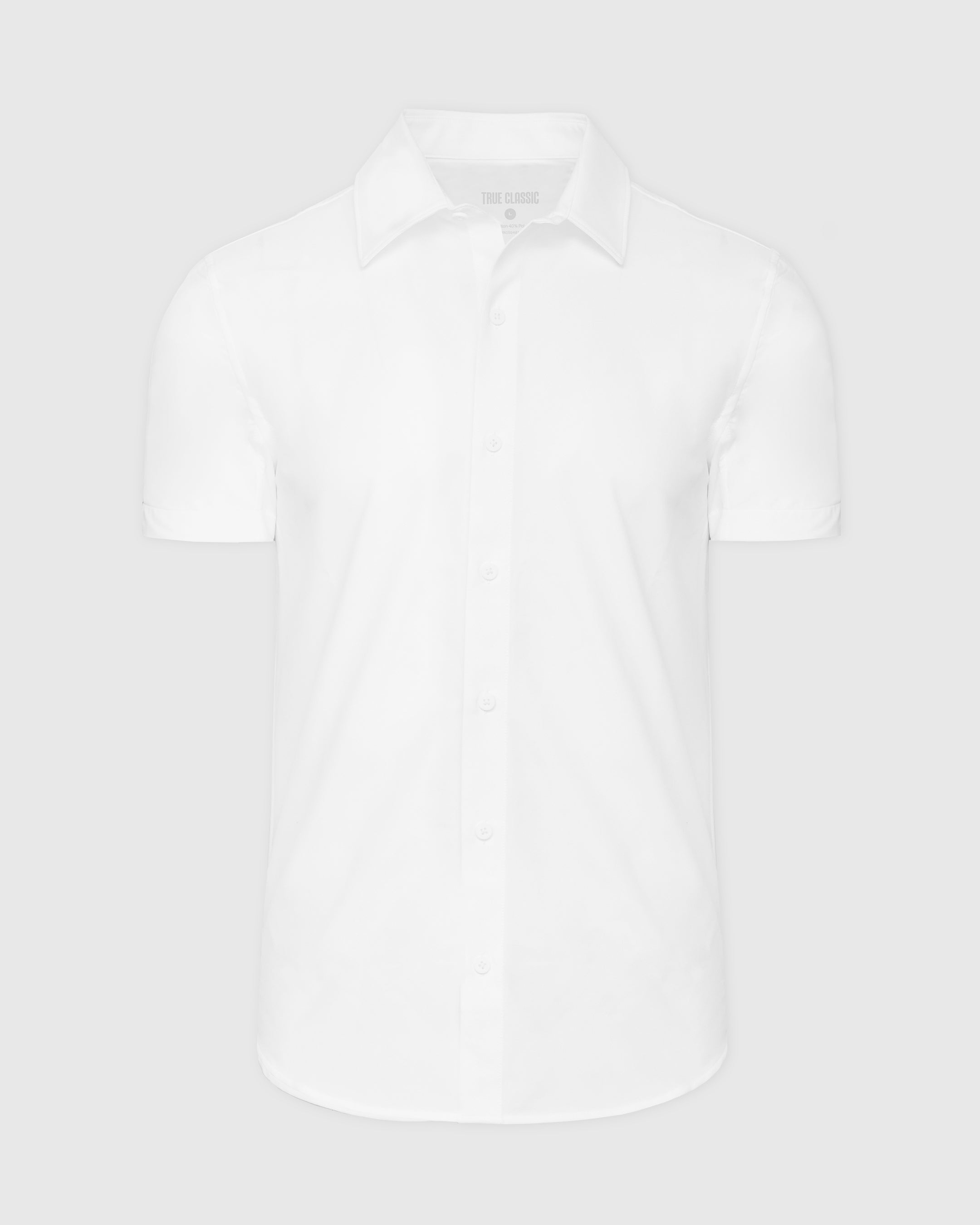 White Commuter Short Sleeve Shirt-VibeCloset