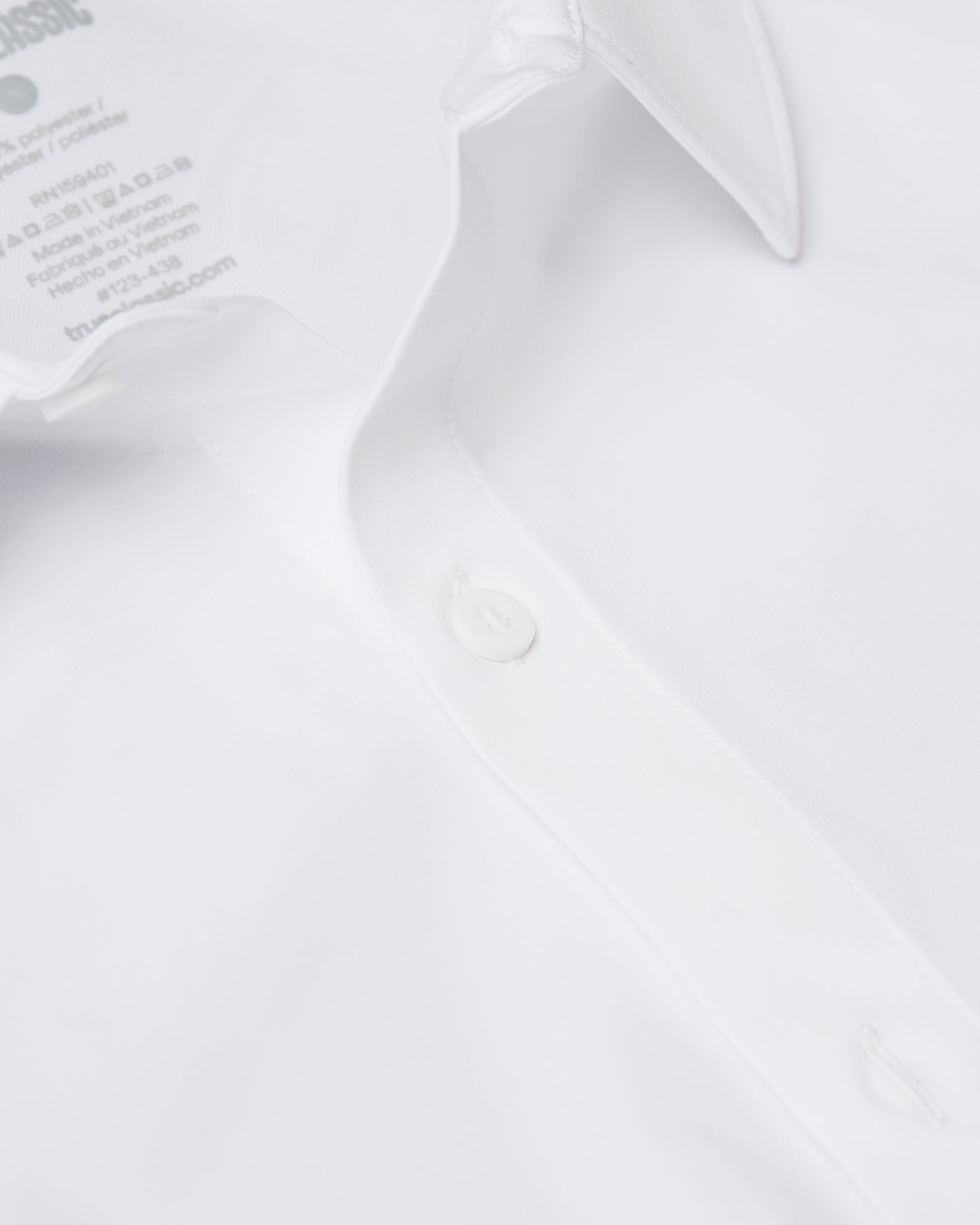White Commuter Short Sleeve Shirt-VibeCloset