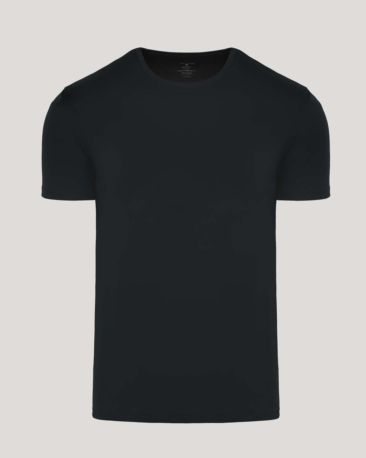 Black Classic Pima Crew-VibeCloset