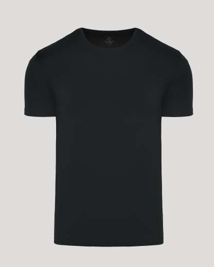 Black Classic Pima Crew-VibeCloset