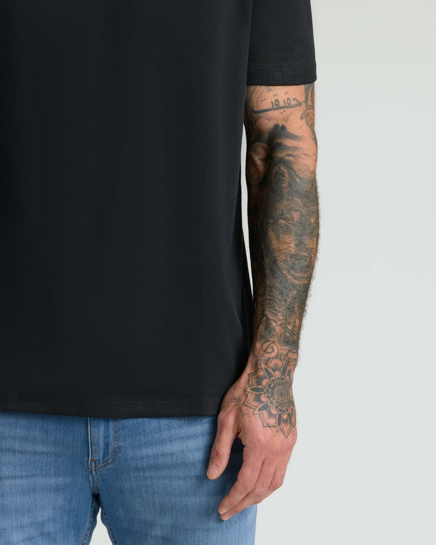 Black Classic Pima Crew-VibeCloset