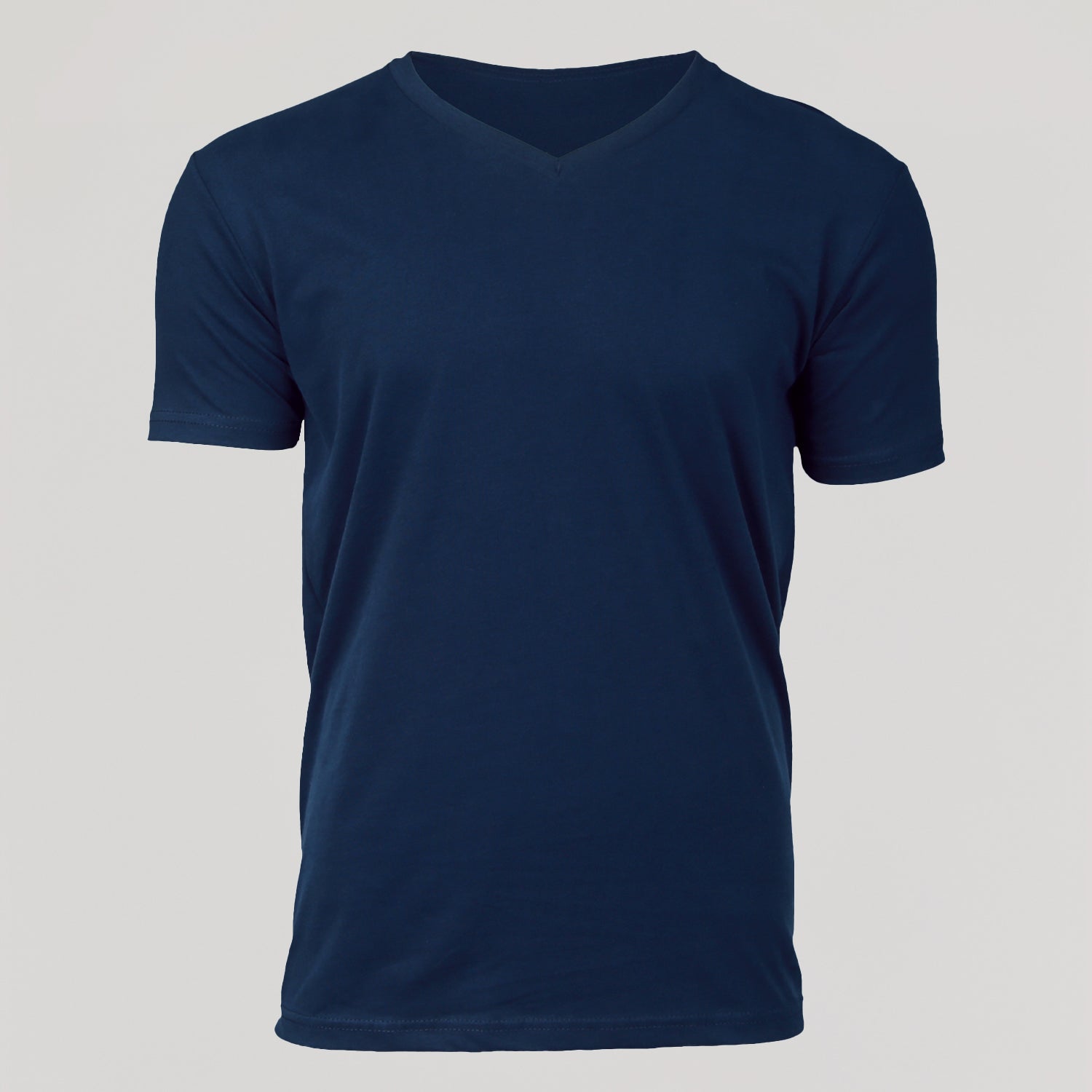 Navy V-Neck Tee-VibeCloset