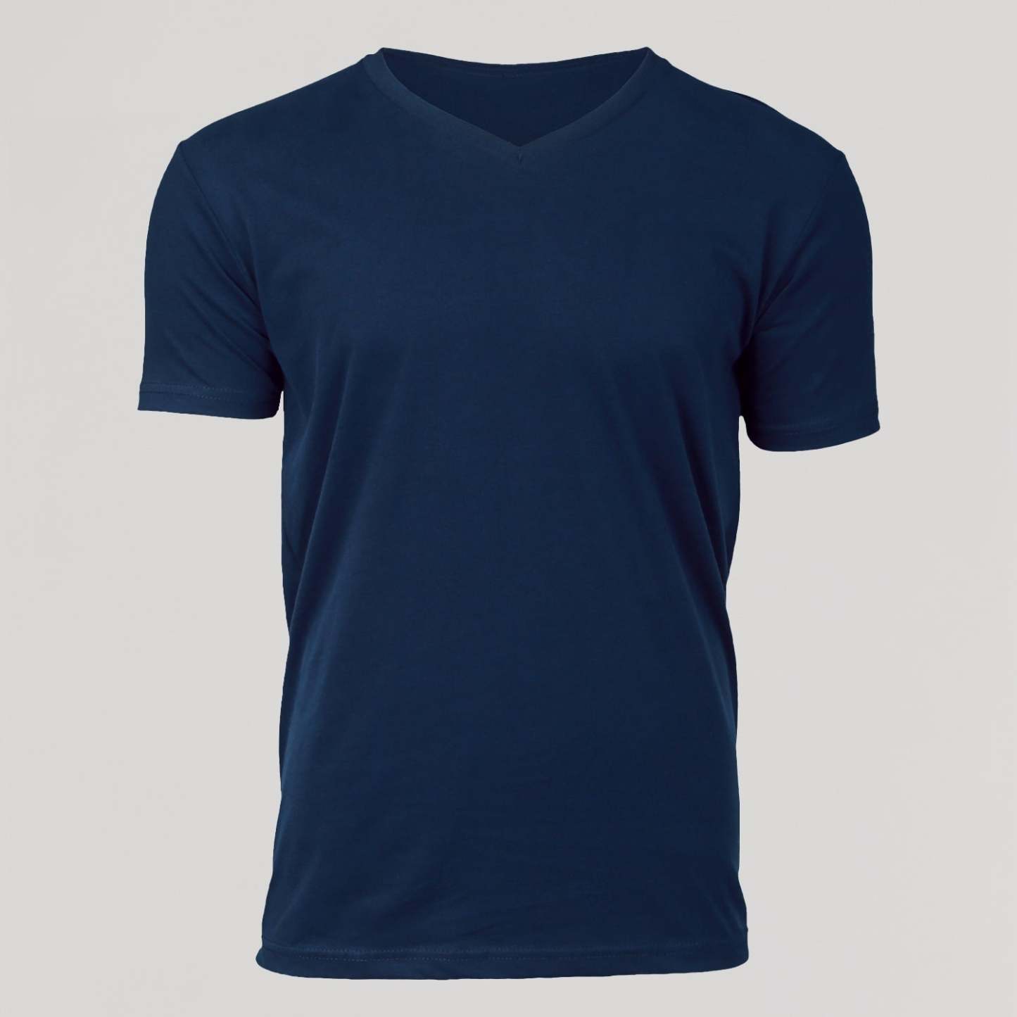 Navy V-Neck Tee-VibeCloset