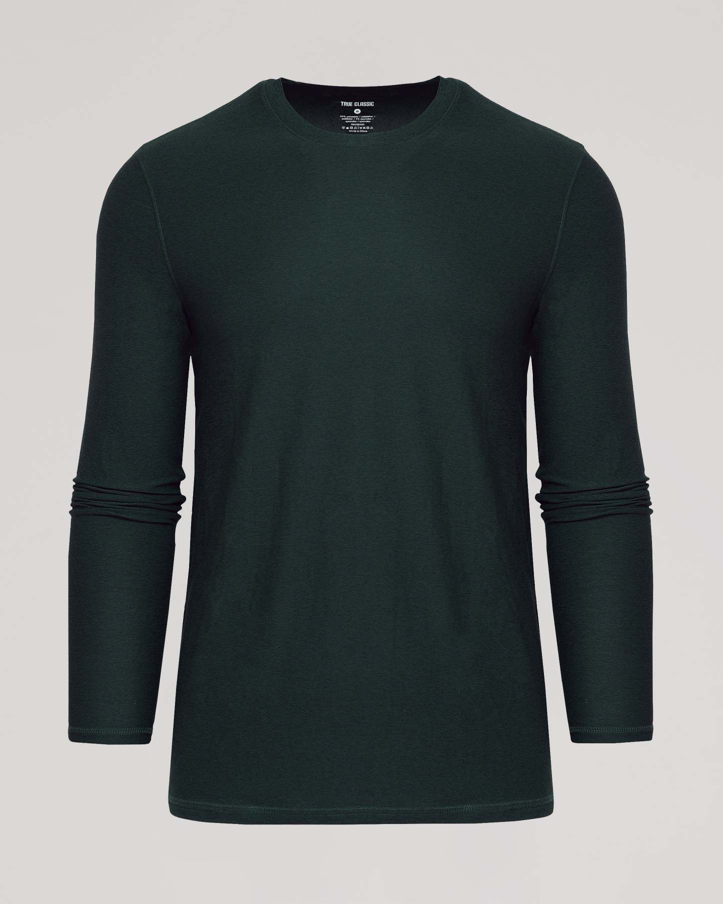 Dark Heather Forest Active Long Sleeve Crew T-Shirt-VibeCloset