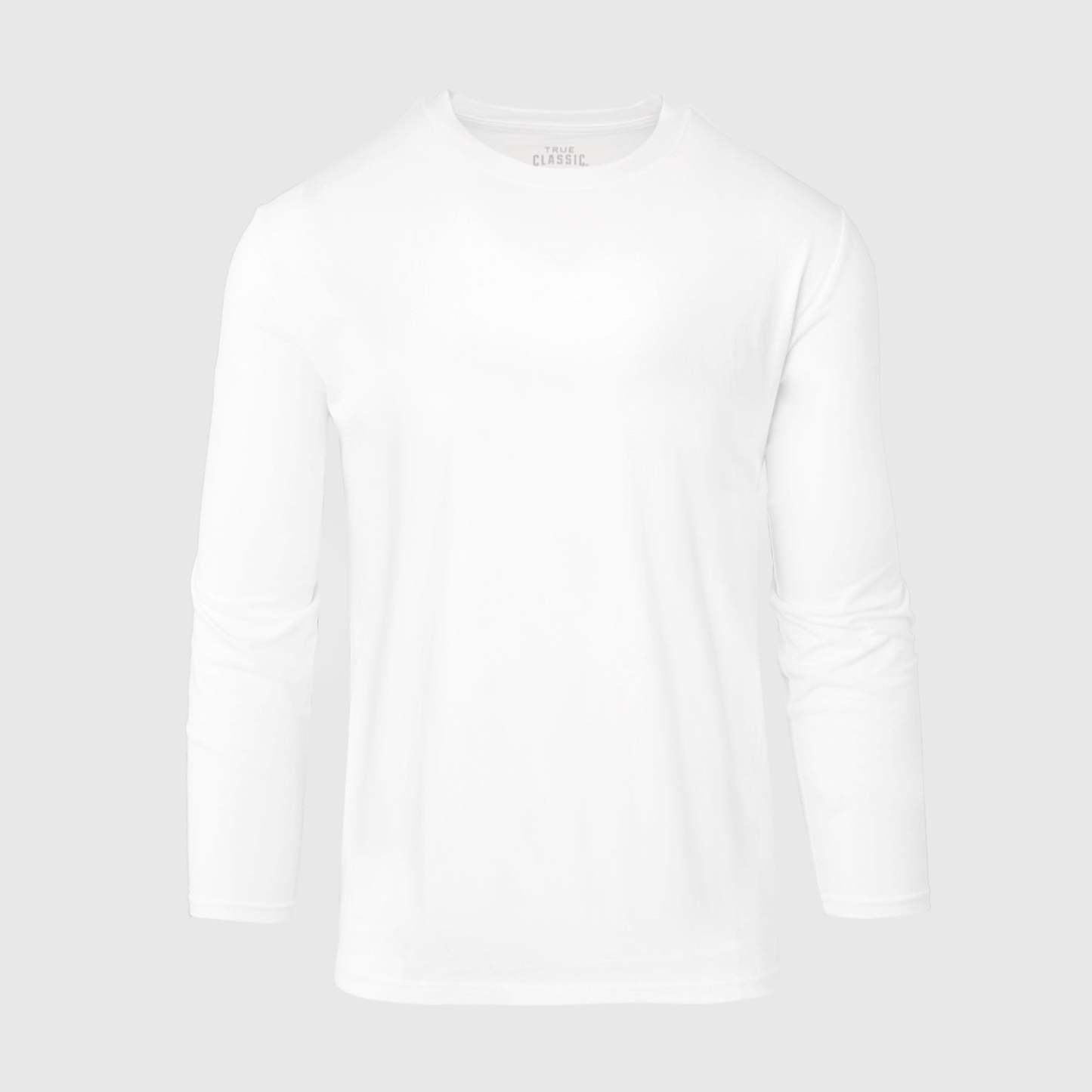 White Active Long Sleeve Crew T-Shirt-VibeCloset