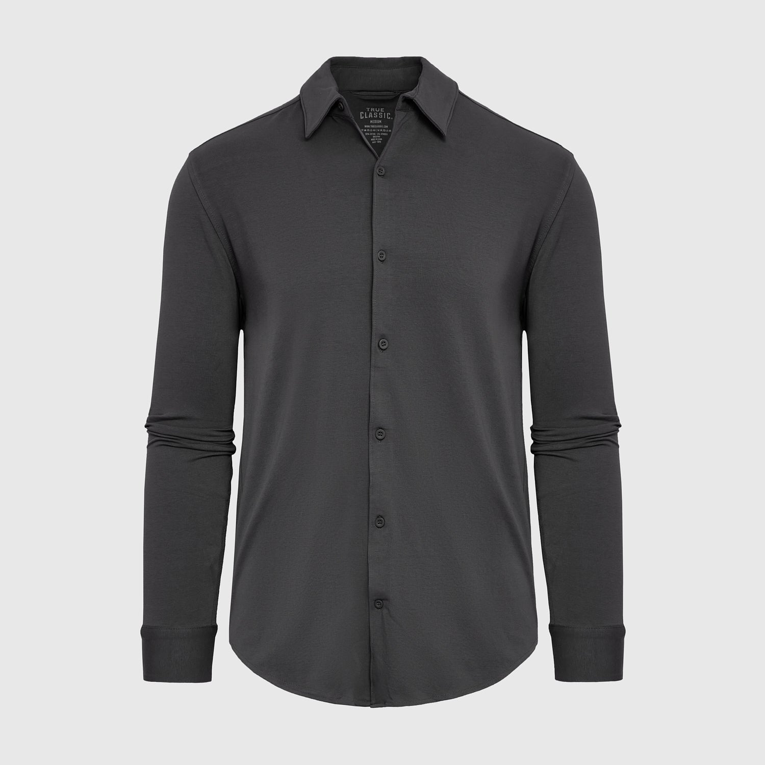 Carbon Long Sleeve Knit Shirt-VibeCloset
