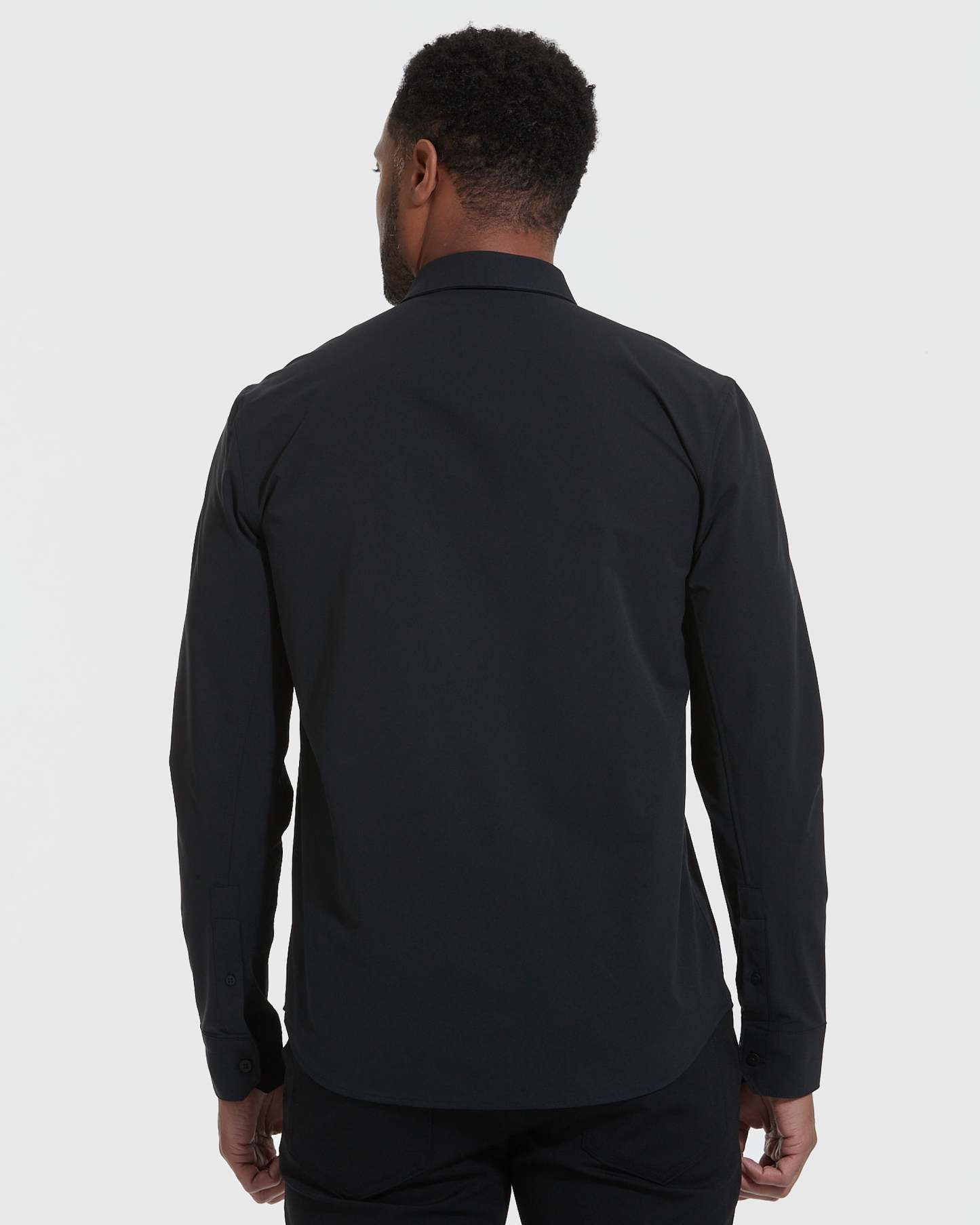 Black Commuter Long Sleeve Shirt-VibeCloset
