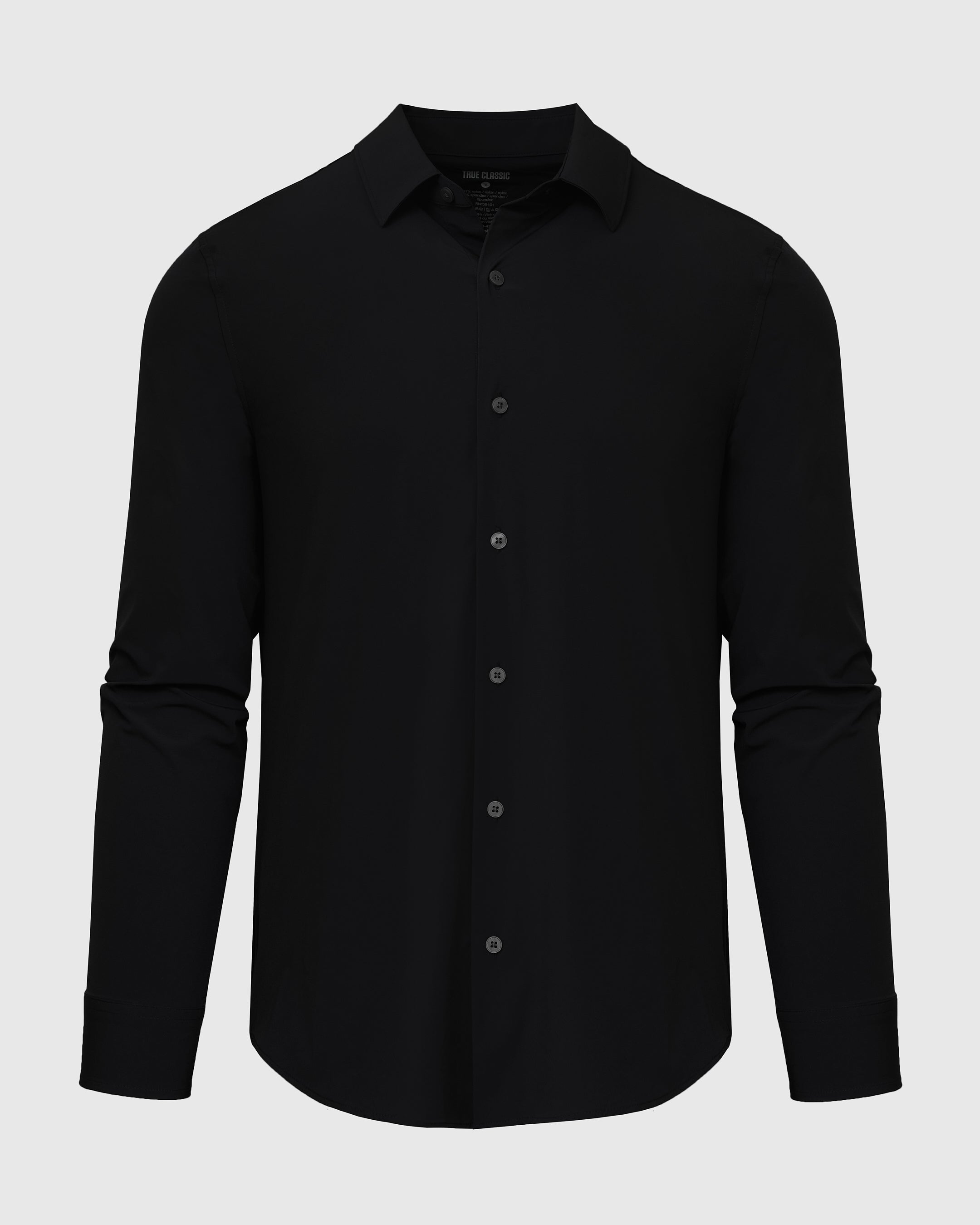 Black Performance Lightweight Dress Shirt-VibeCloset