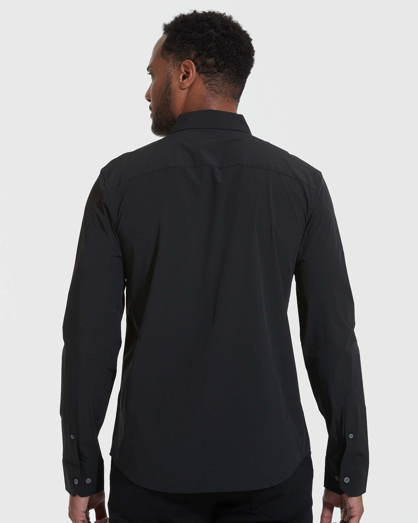 Black Performance Lightweight Dress Shirt-VibeCloset