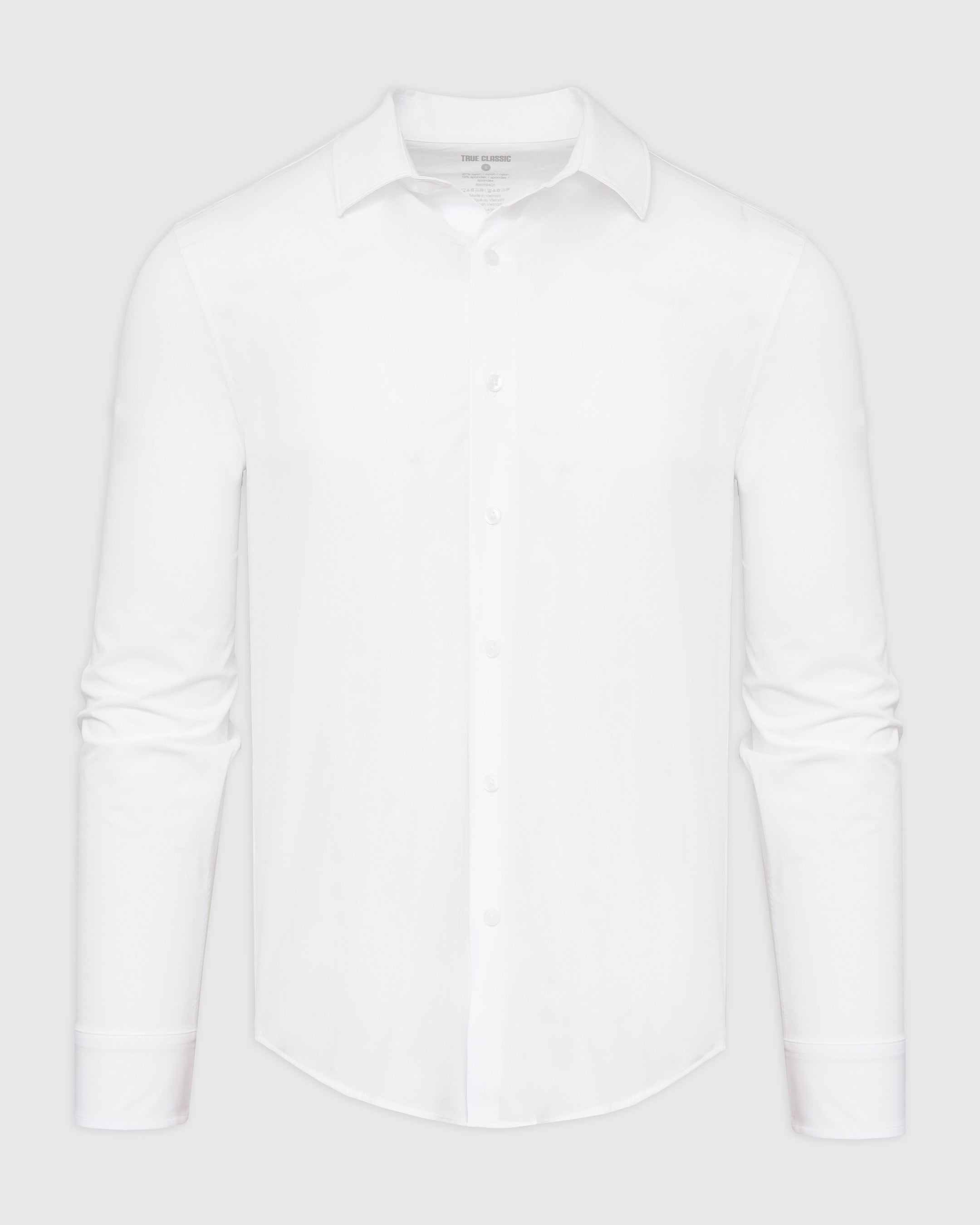 White Performance Lightweight Dress Shirt-VibeCloset