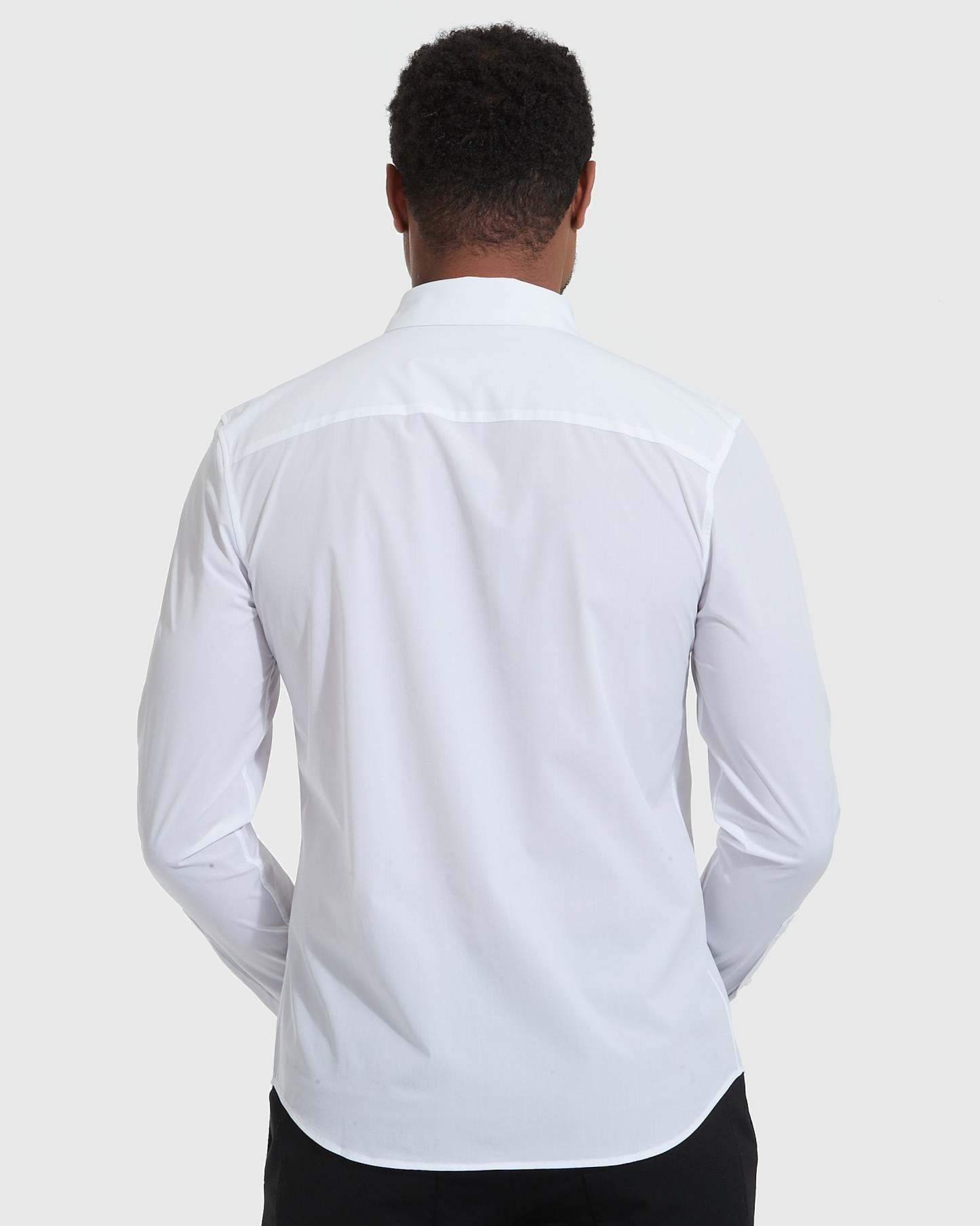 White Performance Lightweight Dress Shirt-VibeCloset