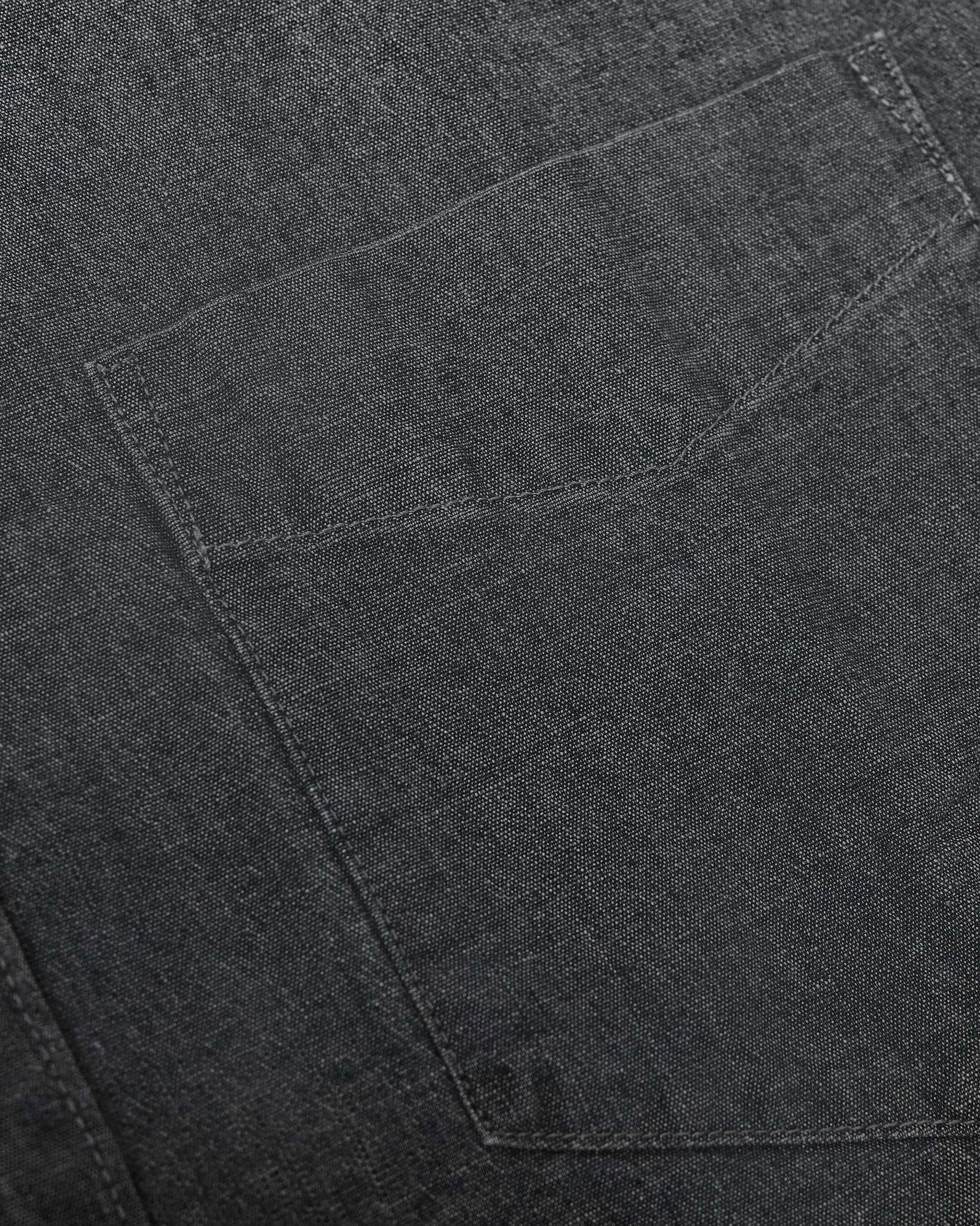 Black Wash Long Sleeve Chambray Shirt-VibeCloset