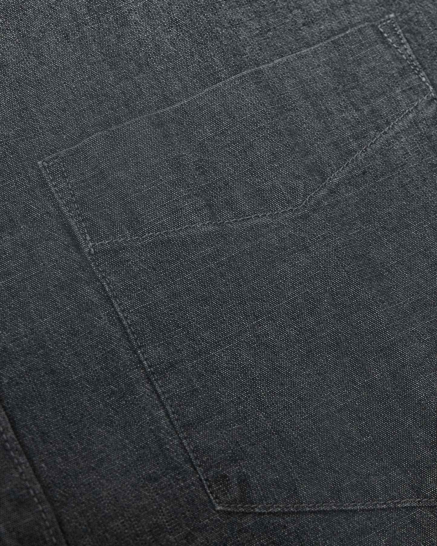Black Wash Long Sleeve Chambray Shirt-VibeCloset